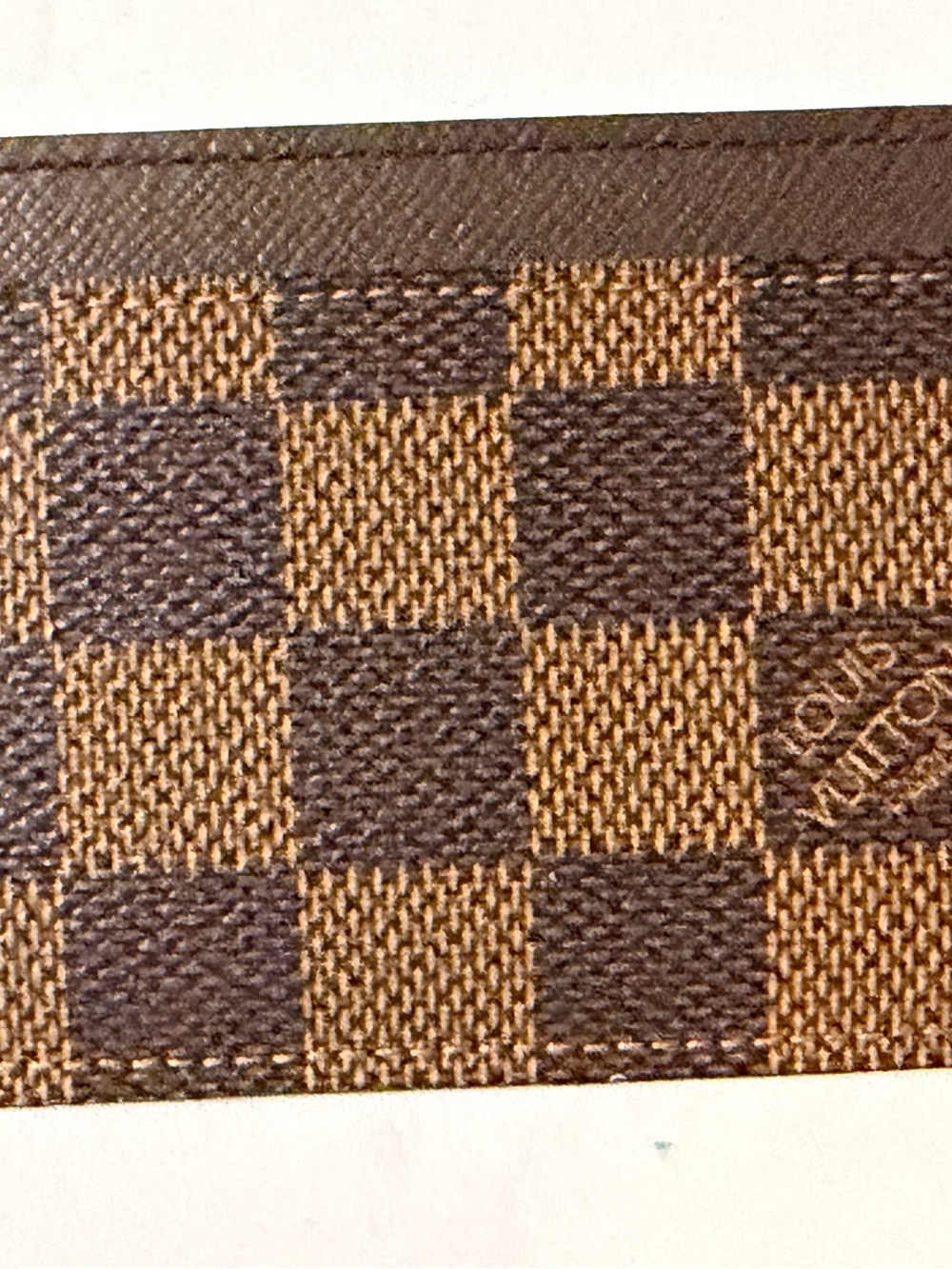 Louis Vuitton Brown and Tan Damier Canvas Card Sleeve - Picture 2 of 4